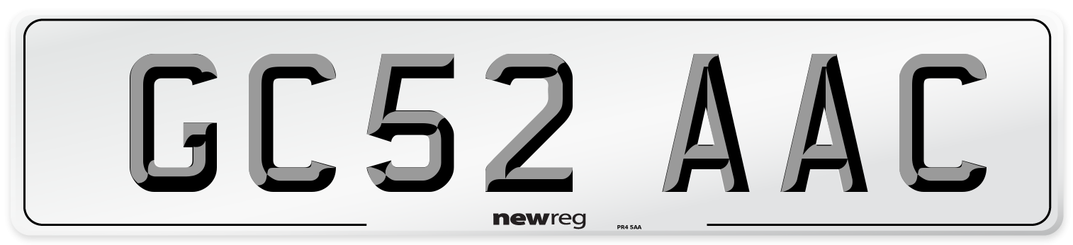 GC52 AAC Number Plate from New Reg